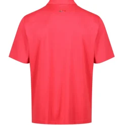 Greg Norman Men's Neck Logo Stretch Golf Polo Shirt