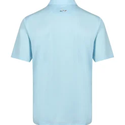 Greg Norman Men's Neck Logo Stretch Golf Polo Shirt