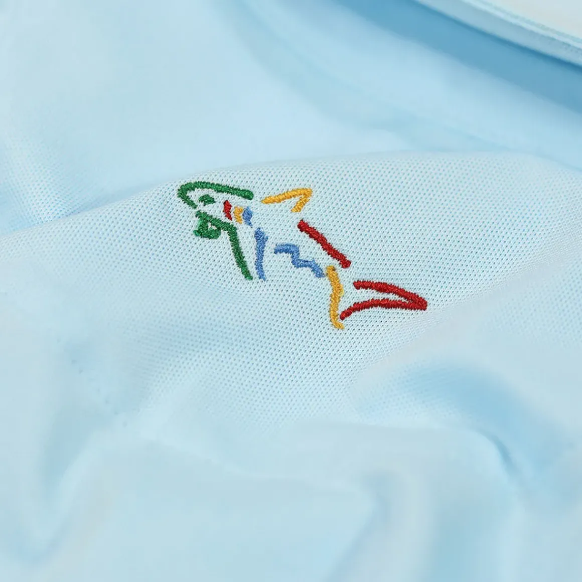 Greg Norman Men's Neck Logo Stretch Golf Polo Shirt