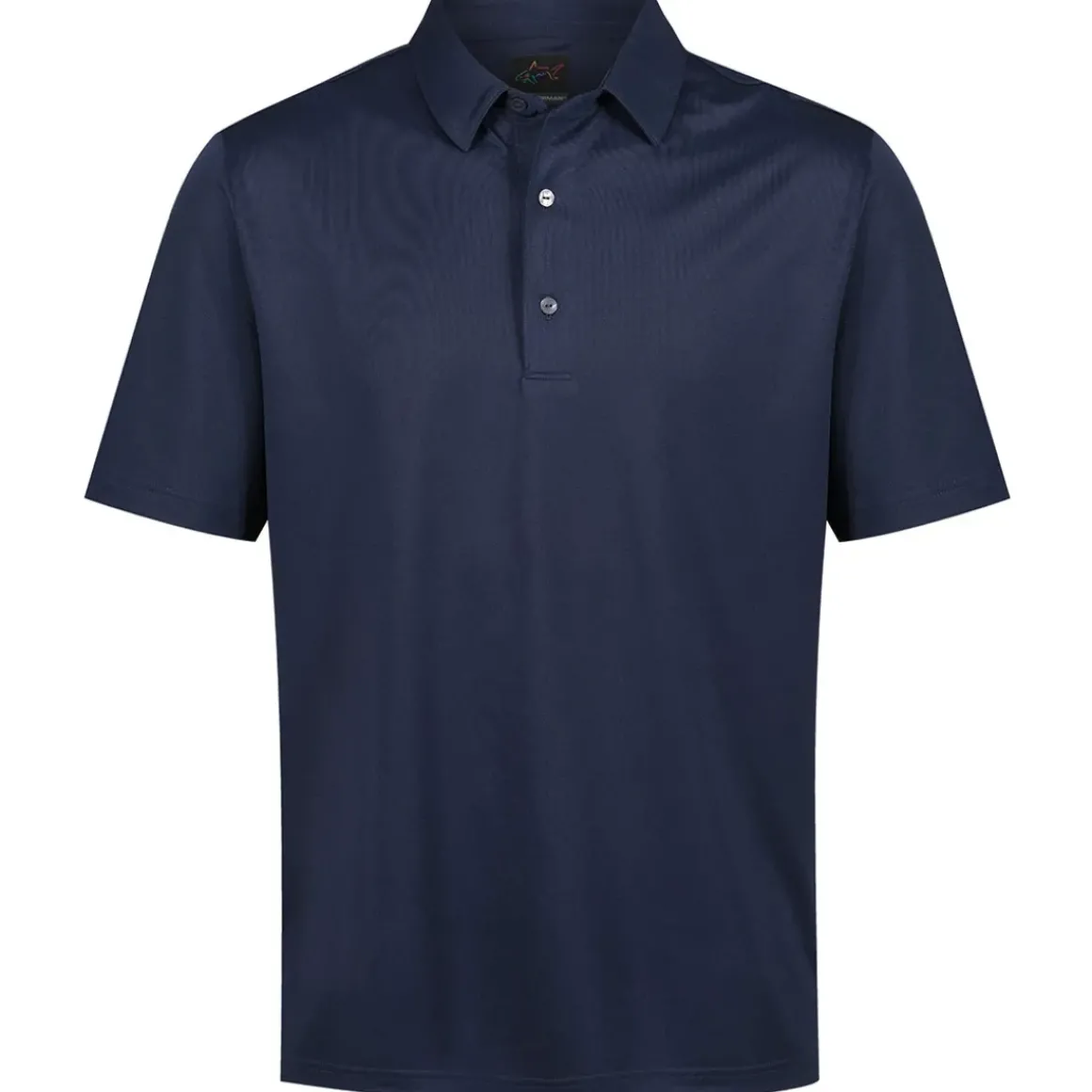 Greg Norman Men's Neck Logo Stretch Golf Polo Shirt