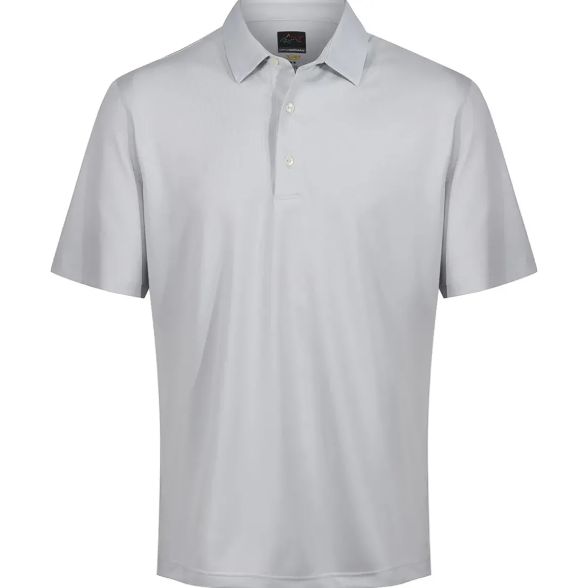 Greg Norman Men's Neck Logo Stretch Golf Polo Shirt