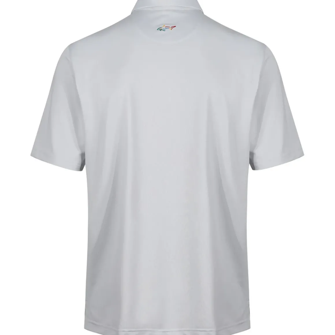 Greg Norman Men's Neck Logo Stretch Golf Polo Shirt