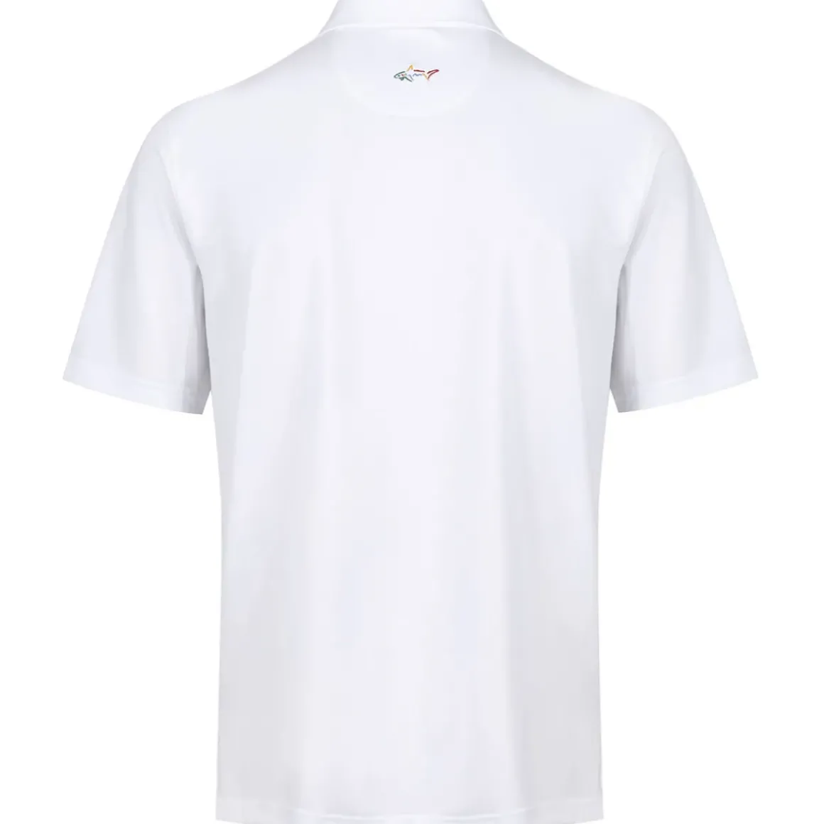 Greg Norman Men's Neck Logo Stretch Golf Polo Shirt