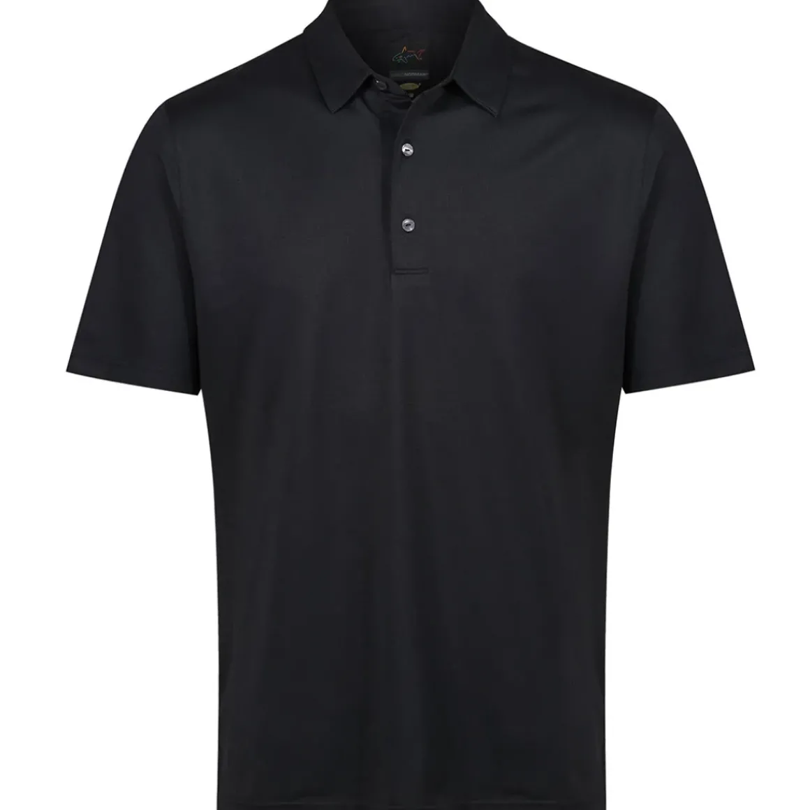 Greg Norman Men's Neck Logo Stretch Golf Polo Shirt
