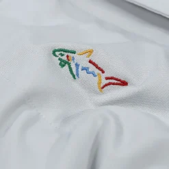 Greg Norman Men's Neck Logo Stretch Golf Polo Shirt