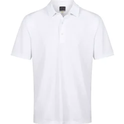 Greg Norman Men's Neck Logo Stretch Golf Polo Shirt