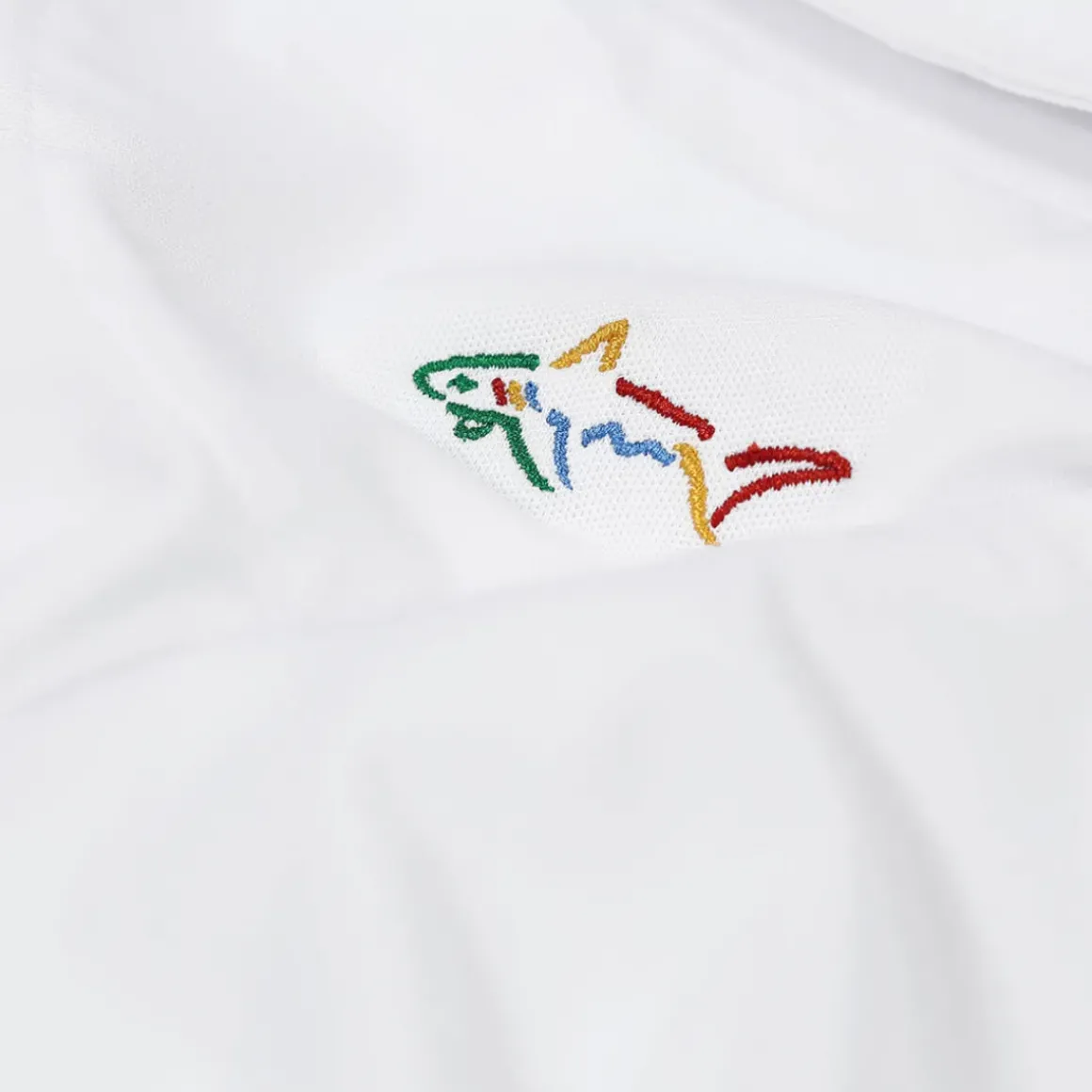 Greg Norman Men's Neck Logo Stretch Golf Polo Shirt