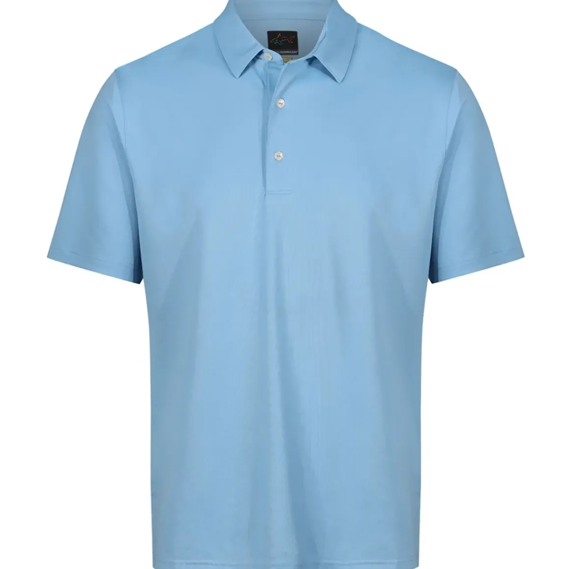 Greg Norman Men's Neck Logo Stretch Golf Polo Shirt