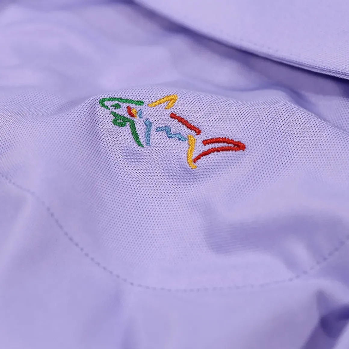 Greg Norman Men's Neck Logo Stretch Golf Polo Shirt