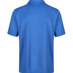 Greg Norman Men's Neck Logo Stretch Golf Polo Shirt