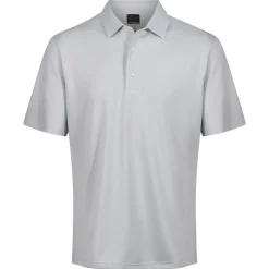 Greg Norman Men's Neck Logo Stretch Golf Polo Shirt