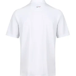 Greg Norman Men's Neck Logo Stretch Golf Polo Shirt