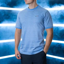 Greg Norman Men's Soft Cotton Stripe Golf T-Shirt