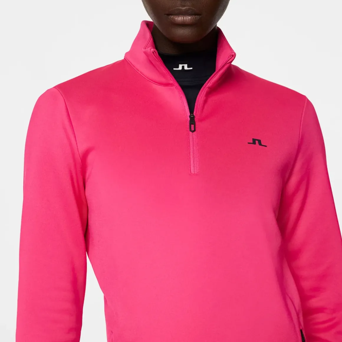 J.Lindeberg Ladies Aerial Blocked Quarter Zip Golf Mid Layer