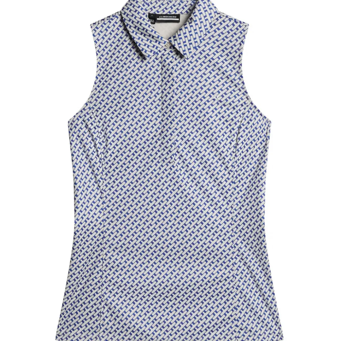 J.Lindeberg Ladies Dena Print Sleeveless Golf Polo Shirt