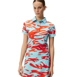 J.Lindeberg Ladies Tour Tech Print Golf Polo Shirt