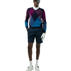 J.Lindeberg Men's Active Argyle Golf Sweater
