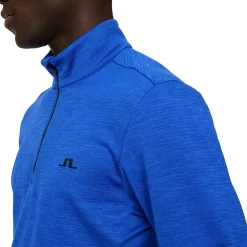 J.Lindeberg Men's Destry Melange Quarter Zip Golf Mid Layer