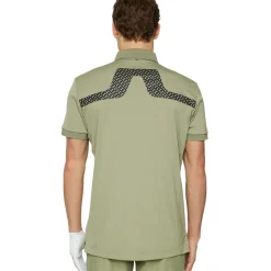 J.Lindeberg Men's KV Rear Logo Print Golf Polo Shirt