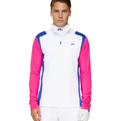 J.Lindeberg Men's Lukas Quarter Zip Golf Mid Layer
