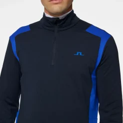 J.Lindeberg Men's Lukas Quarter Zip Golf Mid Layer