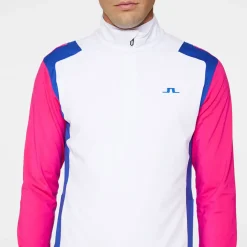 J.Lindeberg Men's Lukas Quarter Zip Golf Mid Layer