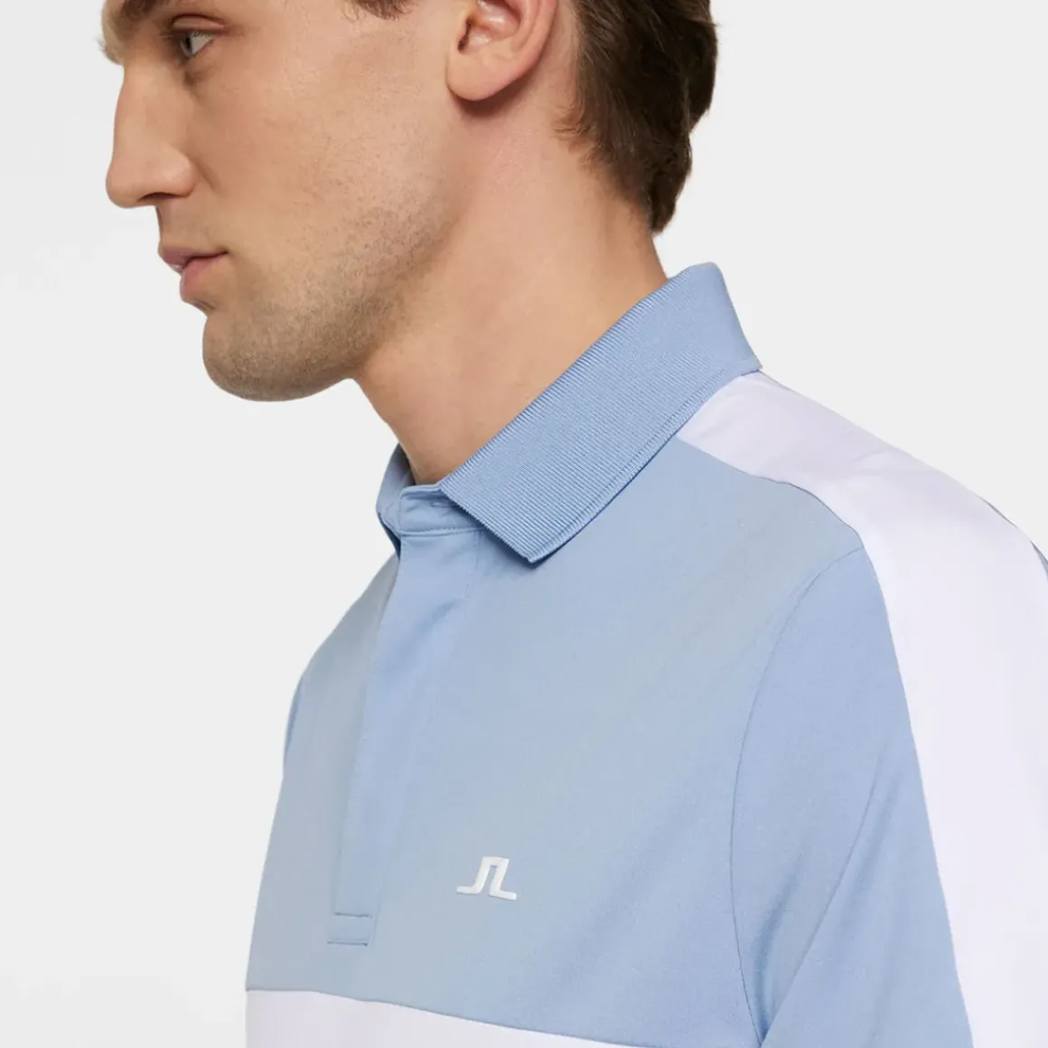 J.Lindeberg Men's Sebastian Chest Stripe Golf Polo Shirt