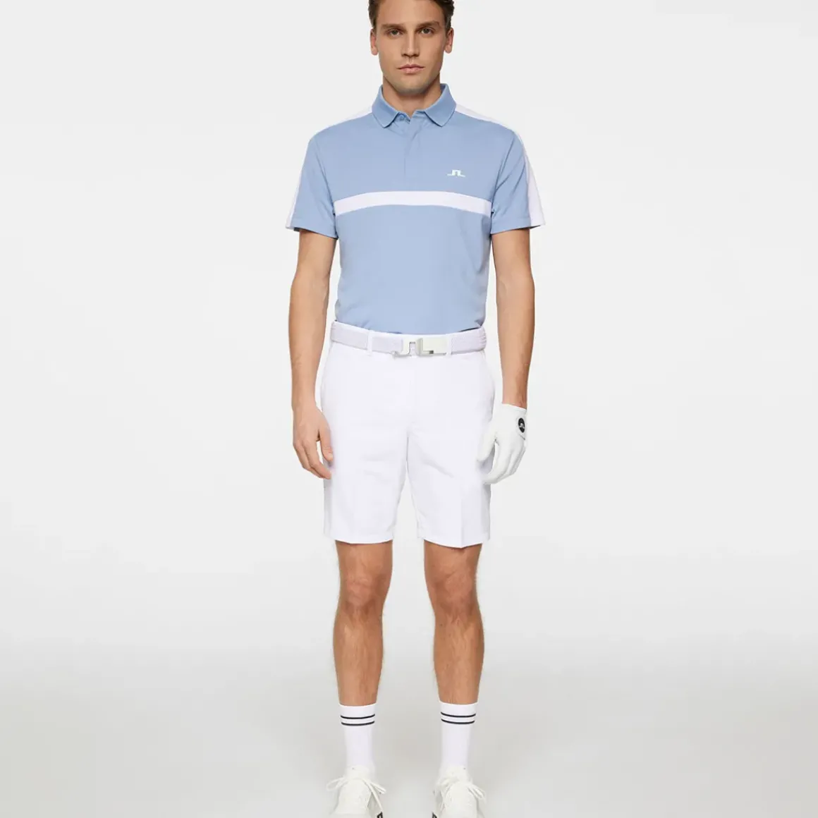 J.Lindeberg Men's Sebastian Chest Stripe Golf Polo Shirt