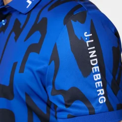 J.Lindeberg Men's Tour Tech Print Golf Polo Shirt