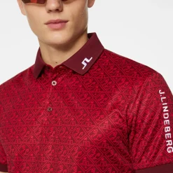 J.Lindeberg Men's Tour Tech Print Golf Polo Shirt