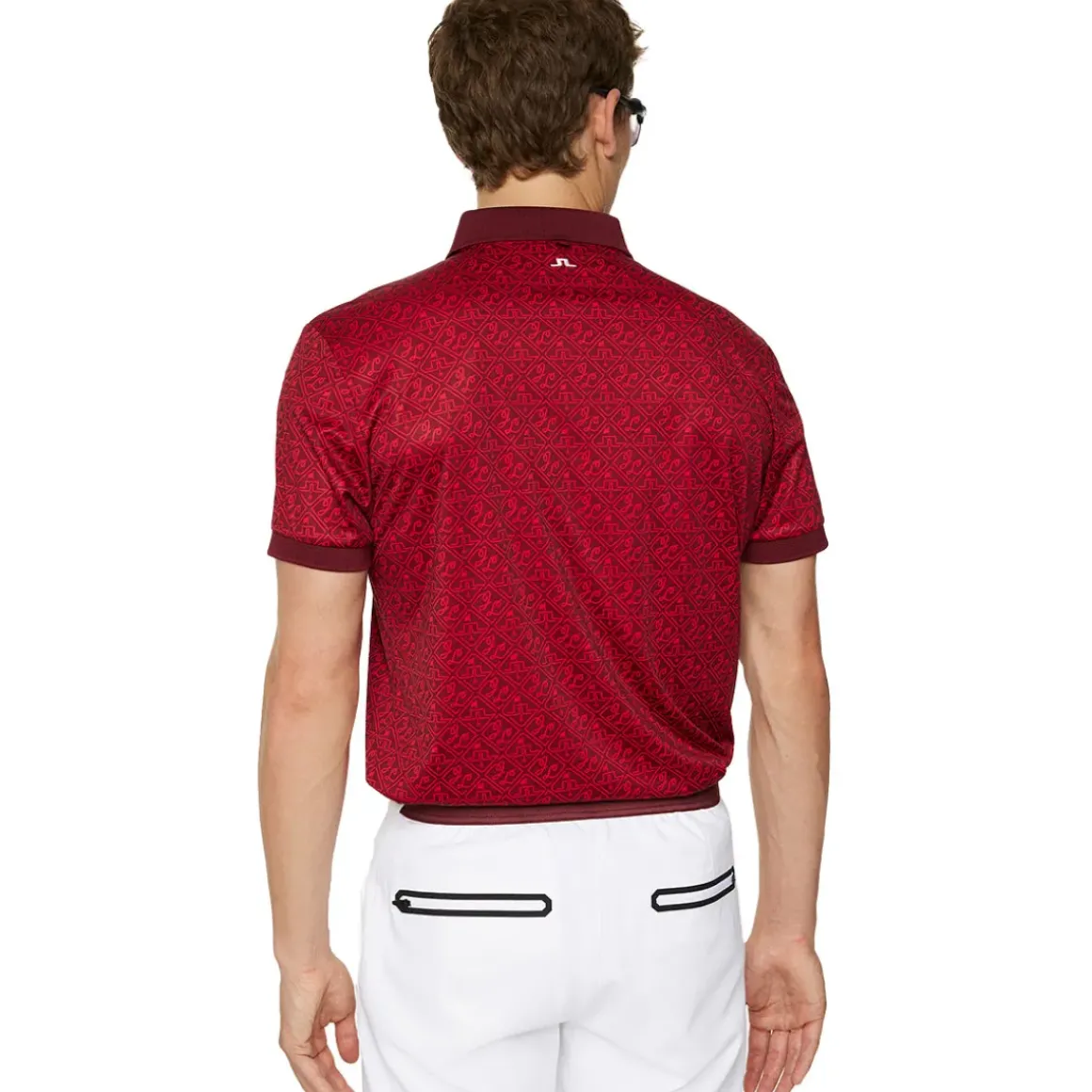 J.Lindeberg Men's Tour Tech Print Golf Polo Shirt