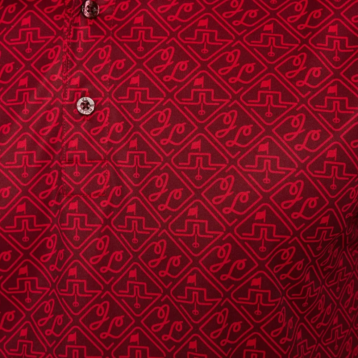 J.Lindeberg Men's Tour Tech Print Golf Polo Shirt