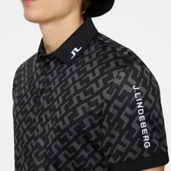 J.Lindeberg Men's Tour Tech Print Golf Polo Shirt