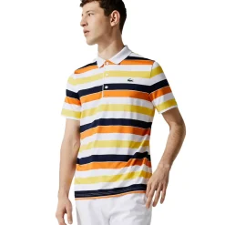 Lacoste Men's SPORT Breathable Striped Stretch Golf Polo Shirt