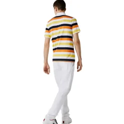 Lacoste Men's SPORT Breathable Striped Stretch Golf Polo Shirt