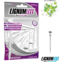 Lignum Composite 53mm Wooden Golf Tees - 16 Pack