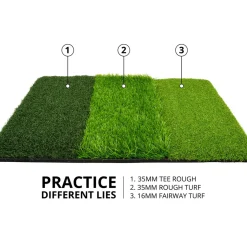 ON PAR Tri Turf Golf Mat