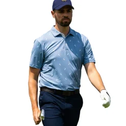 PING Men's Gold Putter Print Golf Polo Shirt