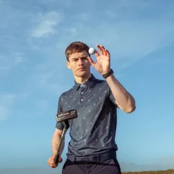 PING Men's Gold Putter Print Golf Polo Shirt