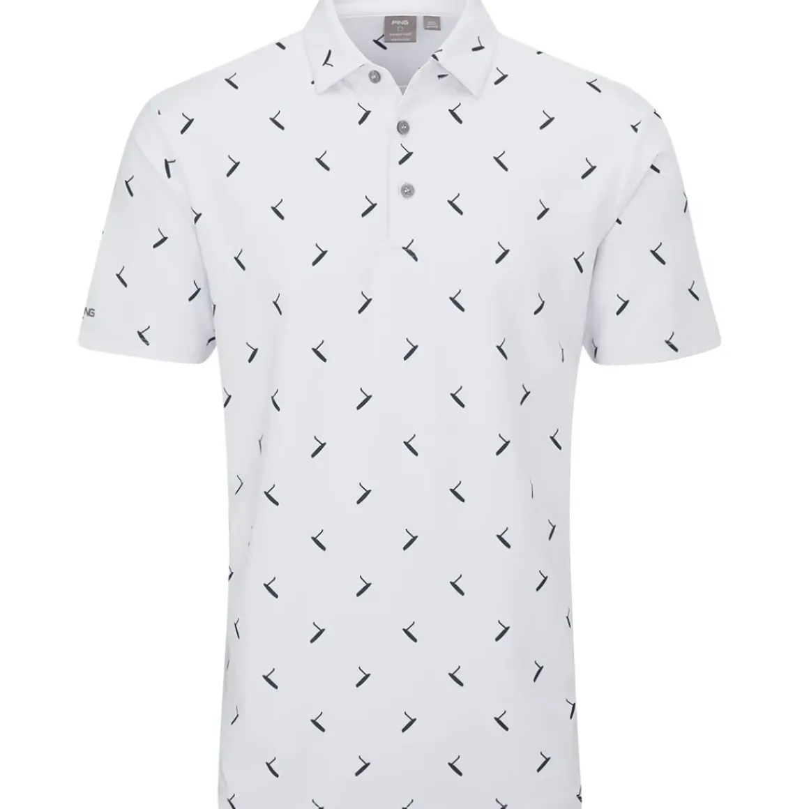 PING Men's Gold Putter Print Golf Polo Shirt