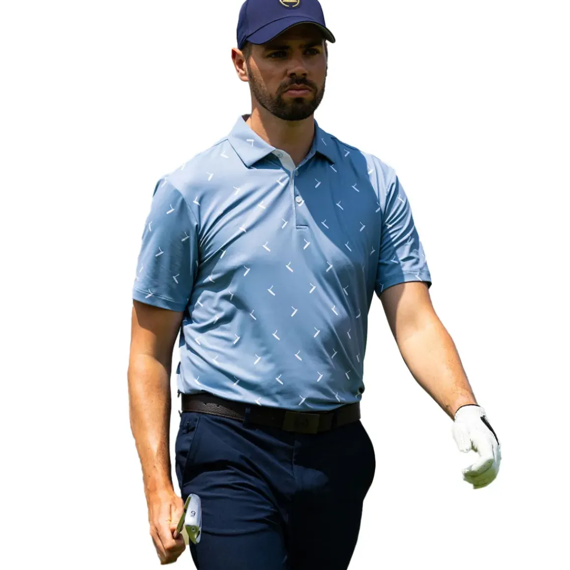 PING Men's Gold Putter Print Golf Polo Shirt