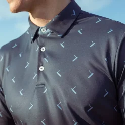 PING Men's Gold Putter Print Golf Polo Shirt