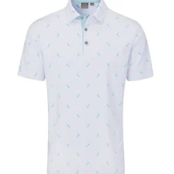 PING Men's Gold Putter Print Golf Polo Shirt