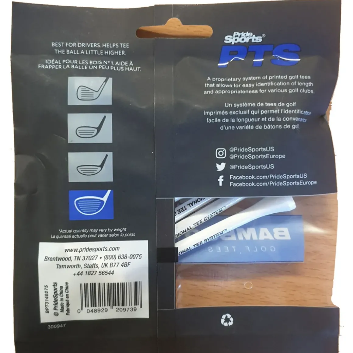 Pride Professional Golf Tees