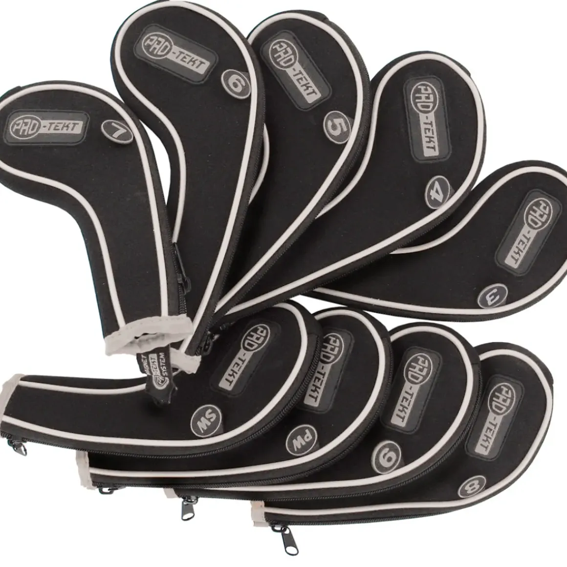 Pro-Tekt Graphite Zip Golf Iron Head Covers