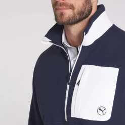 PUMA Fleece Pocket Half Zip Golf Mid Layer