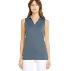 PUMA Ladies CLOUDSPUN Coast Sleeveless Stretch Golf Polo Shirt
