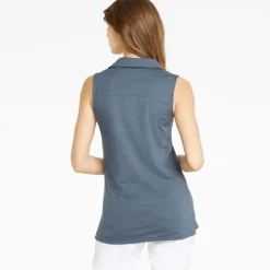 PUMA Ladies CLOUDSPUN Coast Sleeveless Stretch Golf Polo Shirt