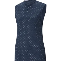 PUMA Ladies CLOUDSPUN Polka Sleeveless Stretch Golf Polo Shirt