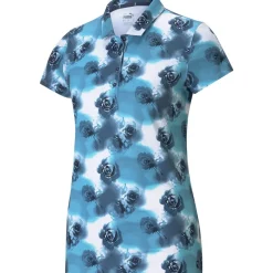 PUMA Ladies CLOUDSPUN Watercolour Floral Stretch Golf Polo Shirt